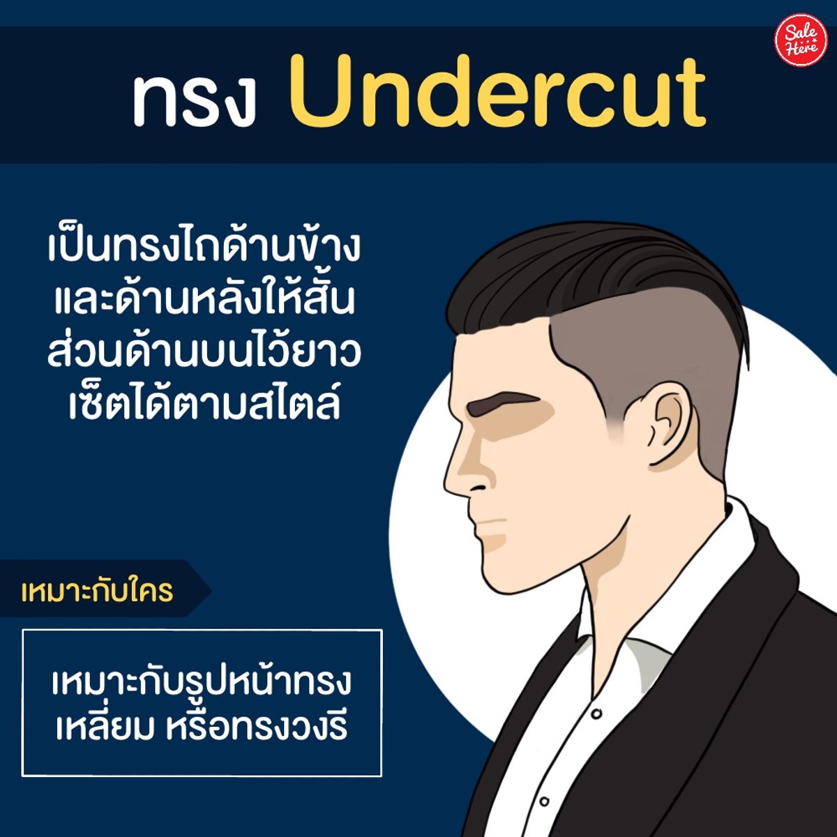 รวบทรง ทรงผมชาย Undercut 2024 เหมาะกับไลฟ์สไตล์สะดวก